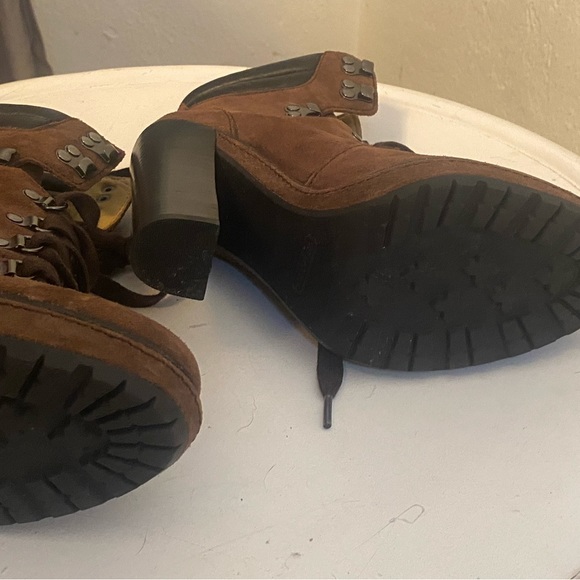 Women’s Coach Carol Brown Suede High Heel Boots Size 6 - Picture 7 of 12